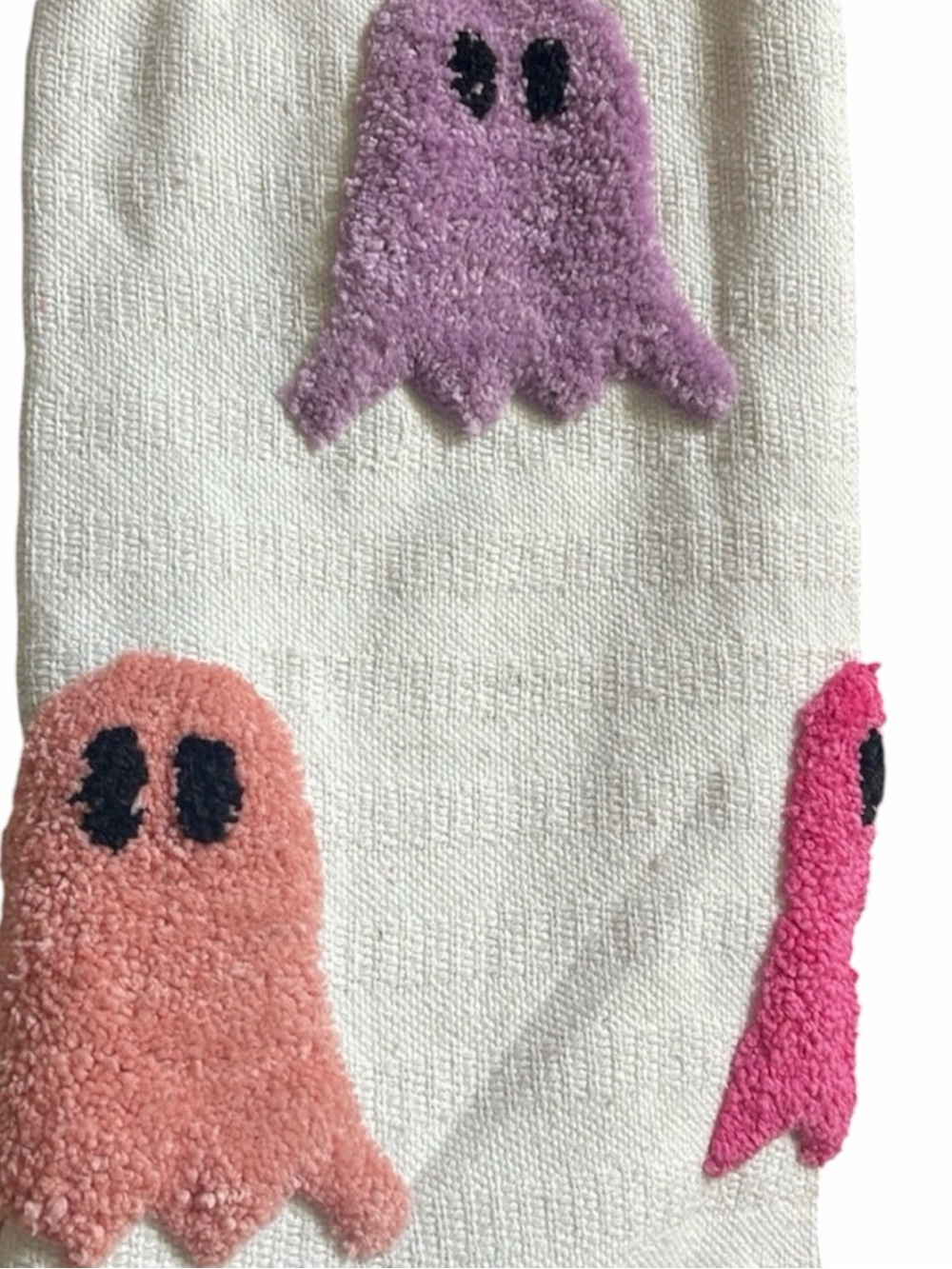 Rachel Zoe Cute Ghost Throw Blanket Pink Halloween Decor Boho Fringe pacman